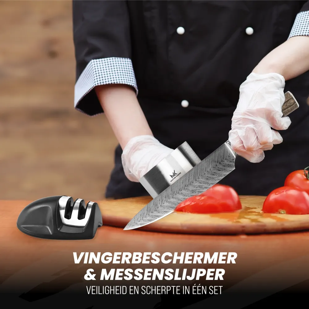 Master Knives Professioneel Koksmessen set 4 delig bruin