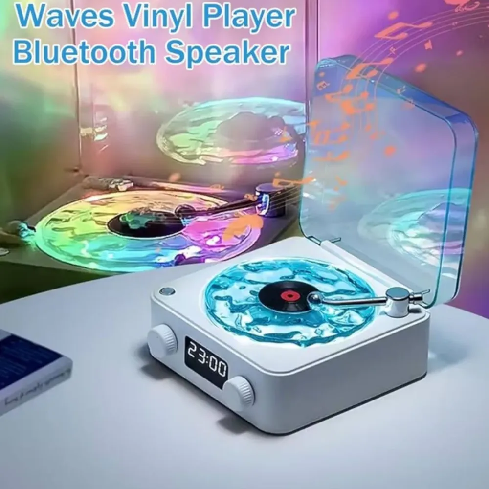 MelodyLight | Retro Vinyl Speaker en Lamp met Omgevingsverlichting