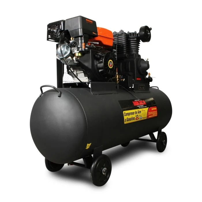 Compresor de aire 13 HP Motor gasolina (300 lts) Modelo: CG-13HP Marca MIKELS