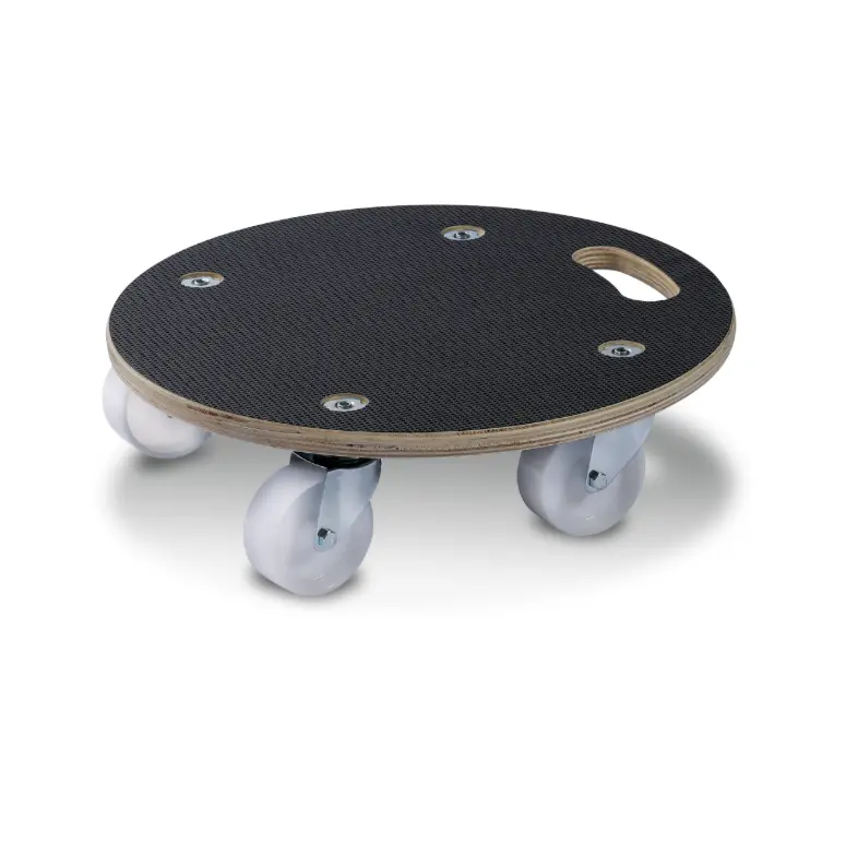 Dolly redondo con plataforma de madera (250 kgs) Modelo: DRM-250 Marca MIKELS