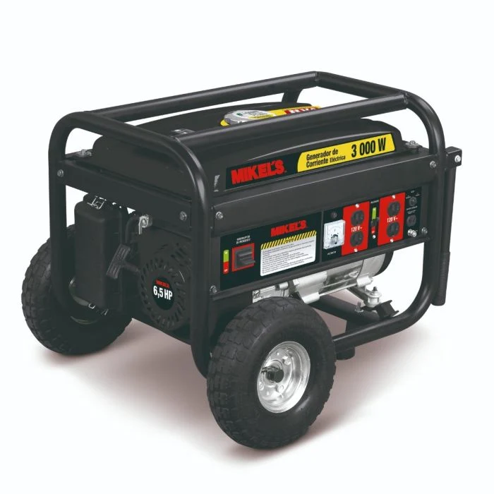Generador de corriente eléctrica motor 4 tiempos (3,000 W / 6.5 HP) Modelo: GCE-2700 Marca MIKELS