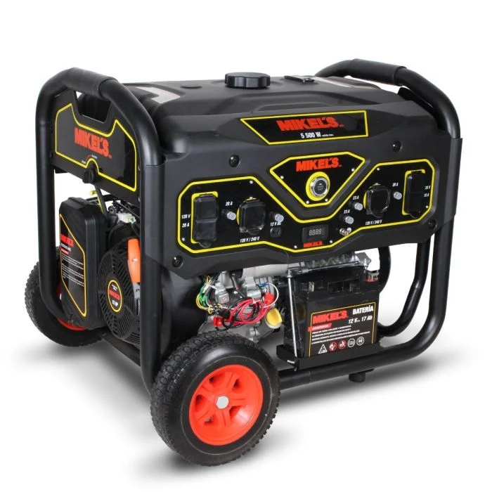 Generador de corriente eléctrica motor 4 tiempos (5,500 W / 15 HP) Modelo: GCE-5500 Marca MIKELS