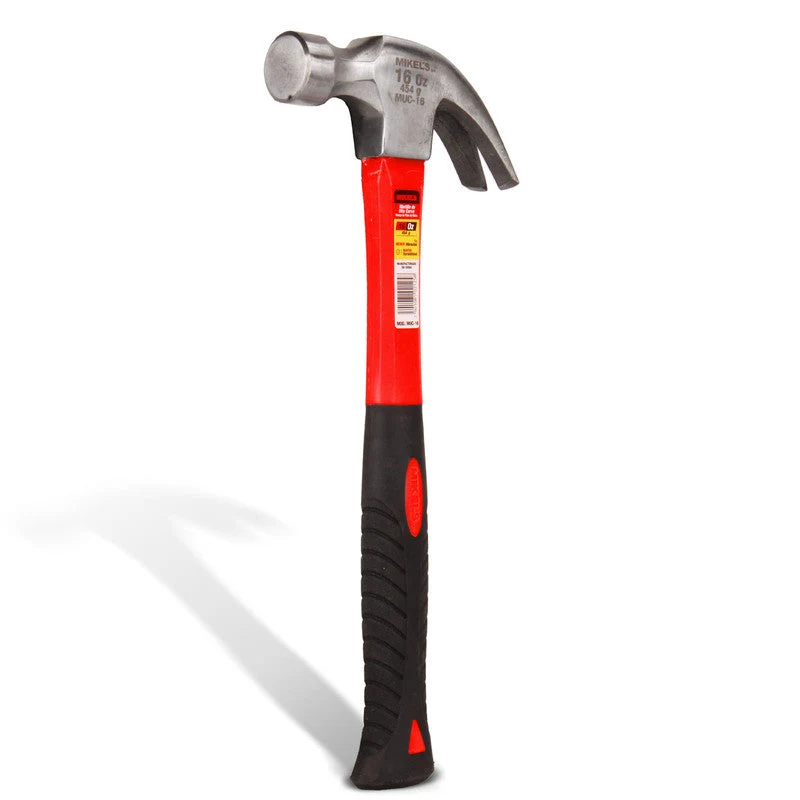 Martillo de uñ curva, mango de fibra de vidrio (16 oz) Modelo: MUC-16 Marca MIKELS