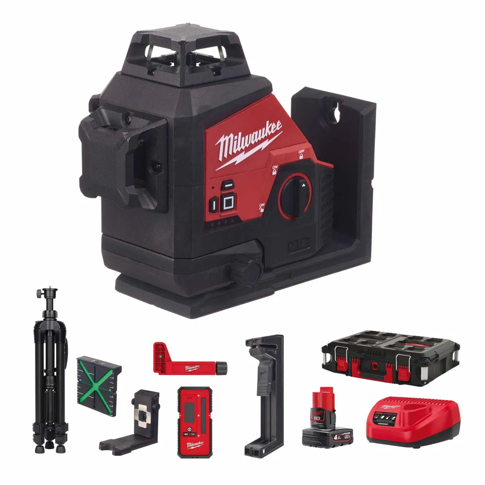 Laserwaterpas Milwaukee M12 3PLKIT-401P
