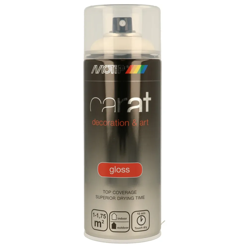 MoTip Carat Lak Spuitbus - Hoogglans - Creme Wit - 400ml