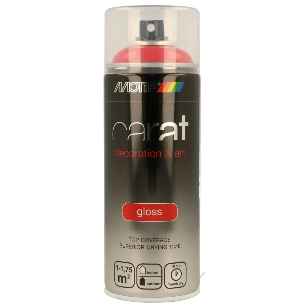 MoTip Carat Lak Spuitbus - Hoogglans - Verkeersrood - 400ml