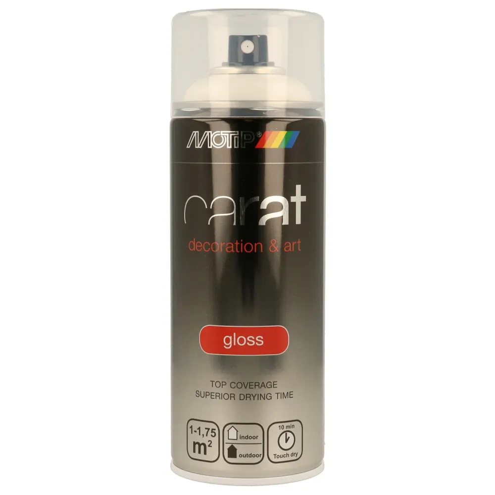 MoTip Carat Lak Spuitbus - Hoogglans - Zuiver Wit - 400ml