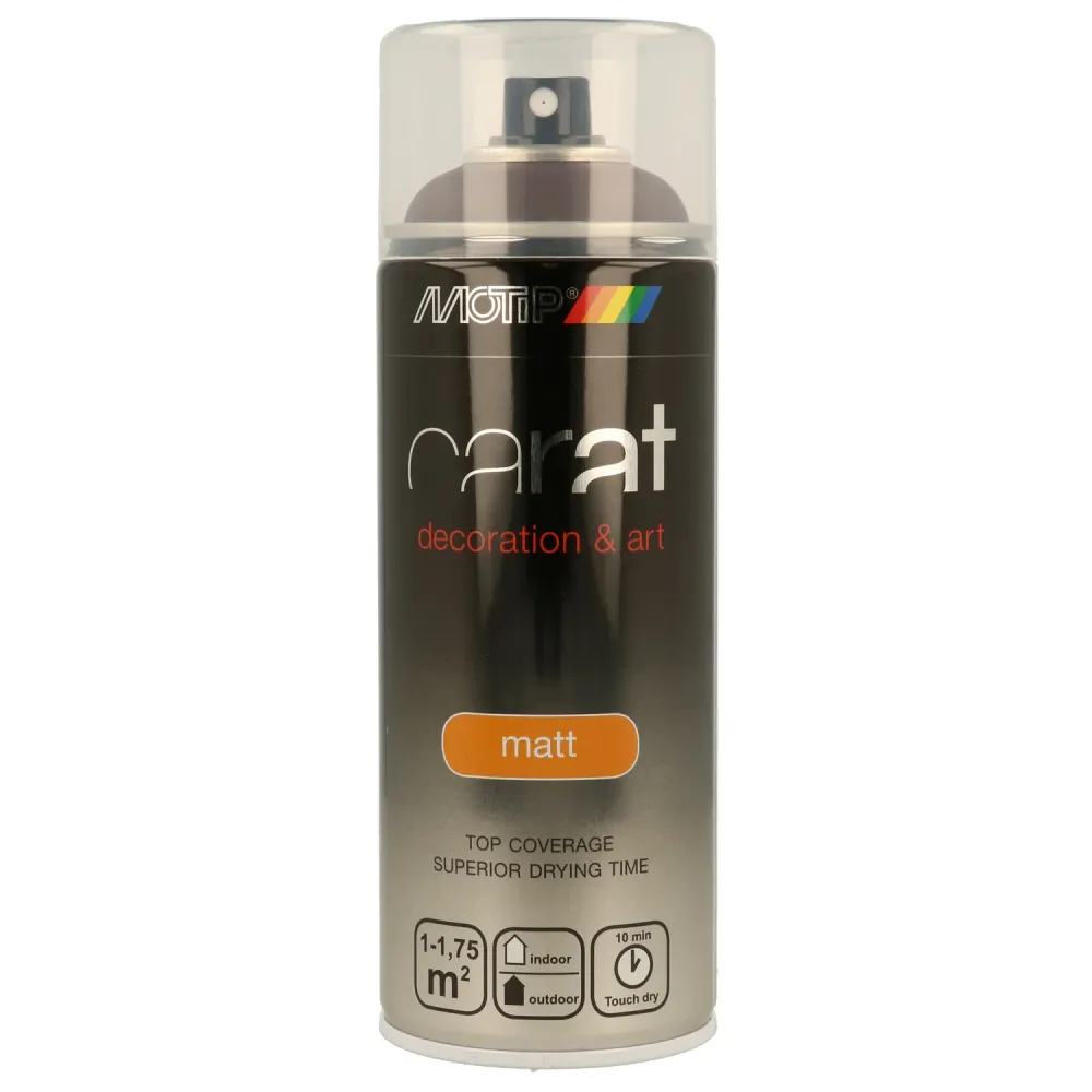 MoTip Carat Lak Spuitbus - Mat - Bruin - 400ml