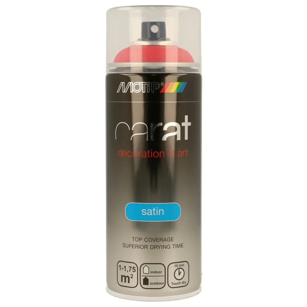 MoTip Carat Lak Spuitbus - Zijdeglans - Rood - 400ml