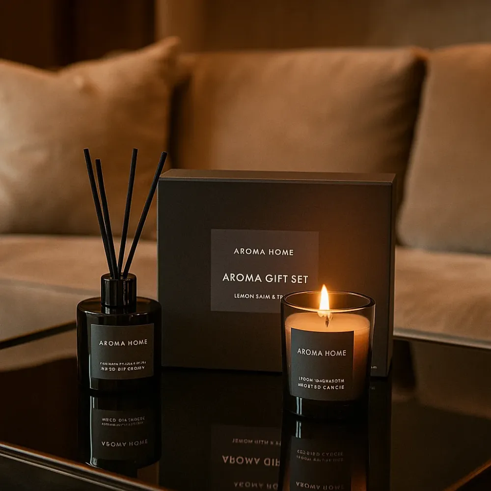 Cadeauset Geurkaars en Geurstokjes – Luxe Aroma Home Giftset NicheBay