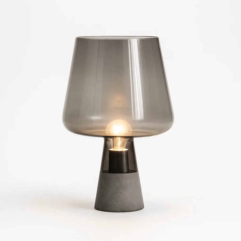 Glaslamp met betonnen voet NicheBay