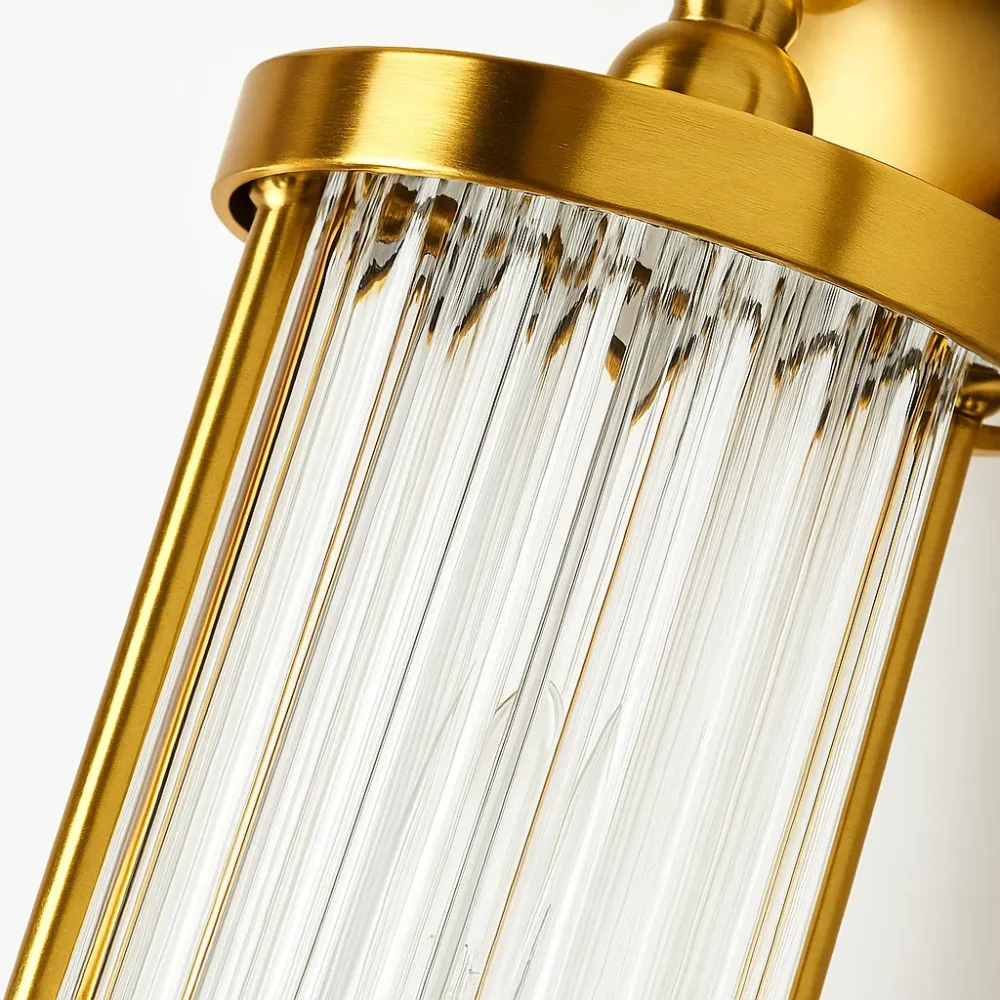 Moderne Wandlamp met glas – Dubbele Lichtbron Goud NicheBay