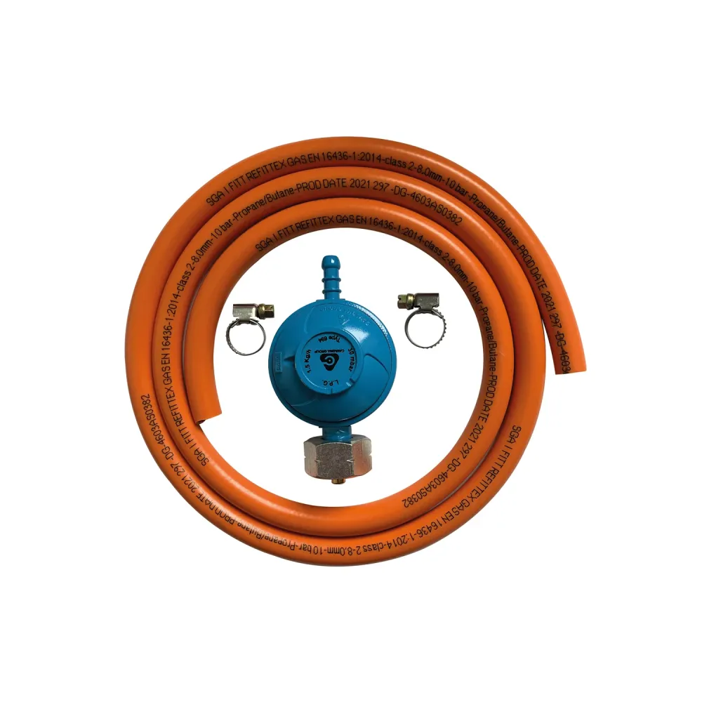 Gasdrukregelaarset 30 mbar X slangpilaar 1,5m No Name
