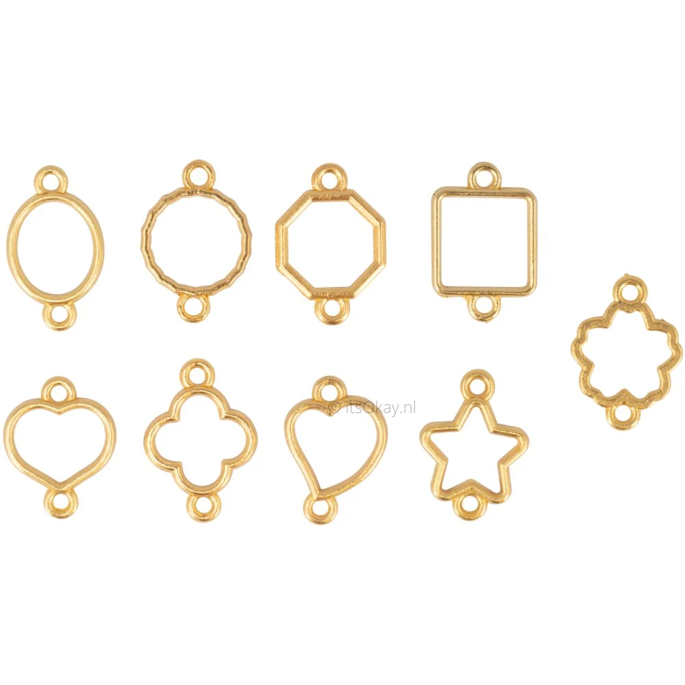 Open bedel voor armbandjes (9 stuks)