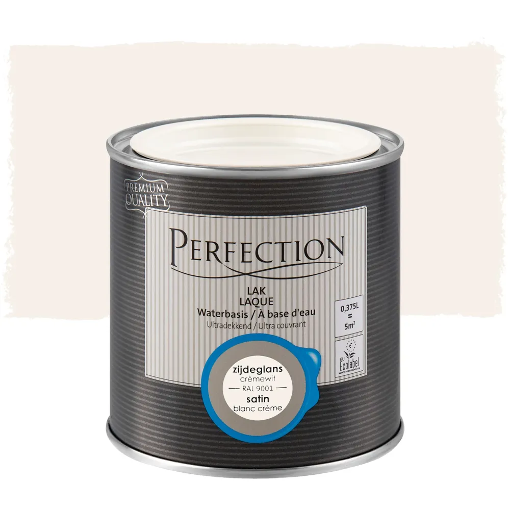 Perfection Houtlak Binnen Lak - Crèmewit RAL 9001 - Zijdeglans - 375ml