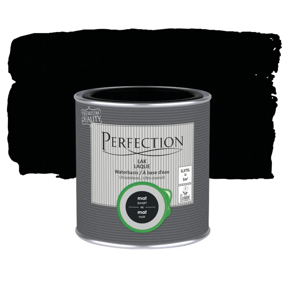 Perfection Houtlak Ultradekkend - Mat - Zwart - 375ml