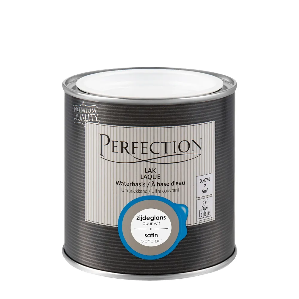Perfection Houtlak - Zijdeglans - Puur Wit - 375ml