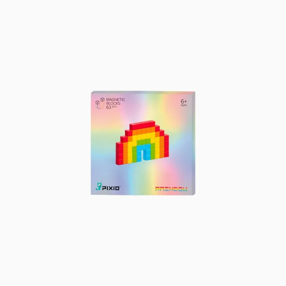 PIXIO magnetische blokjes Rainbow - 63 stuks