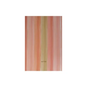 All luck world - Klein notitieboekje strepen roze/beige Plekconceptstore