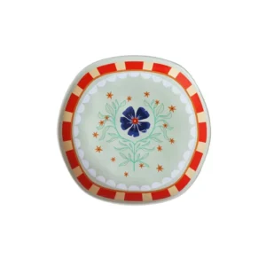 All Luck World Serveerbord - Groen met Bloemen Plekconceptstore