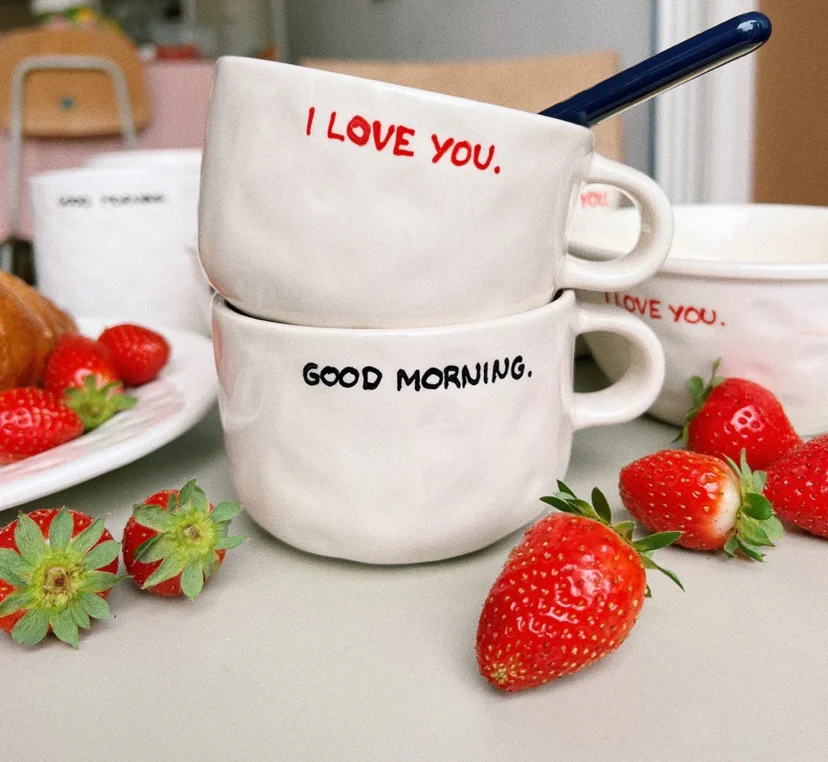 Anna + Nina Good morning cappuccino mug Plekconceptstore