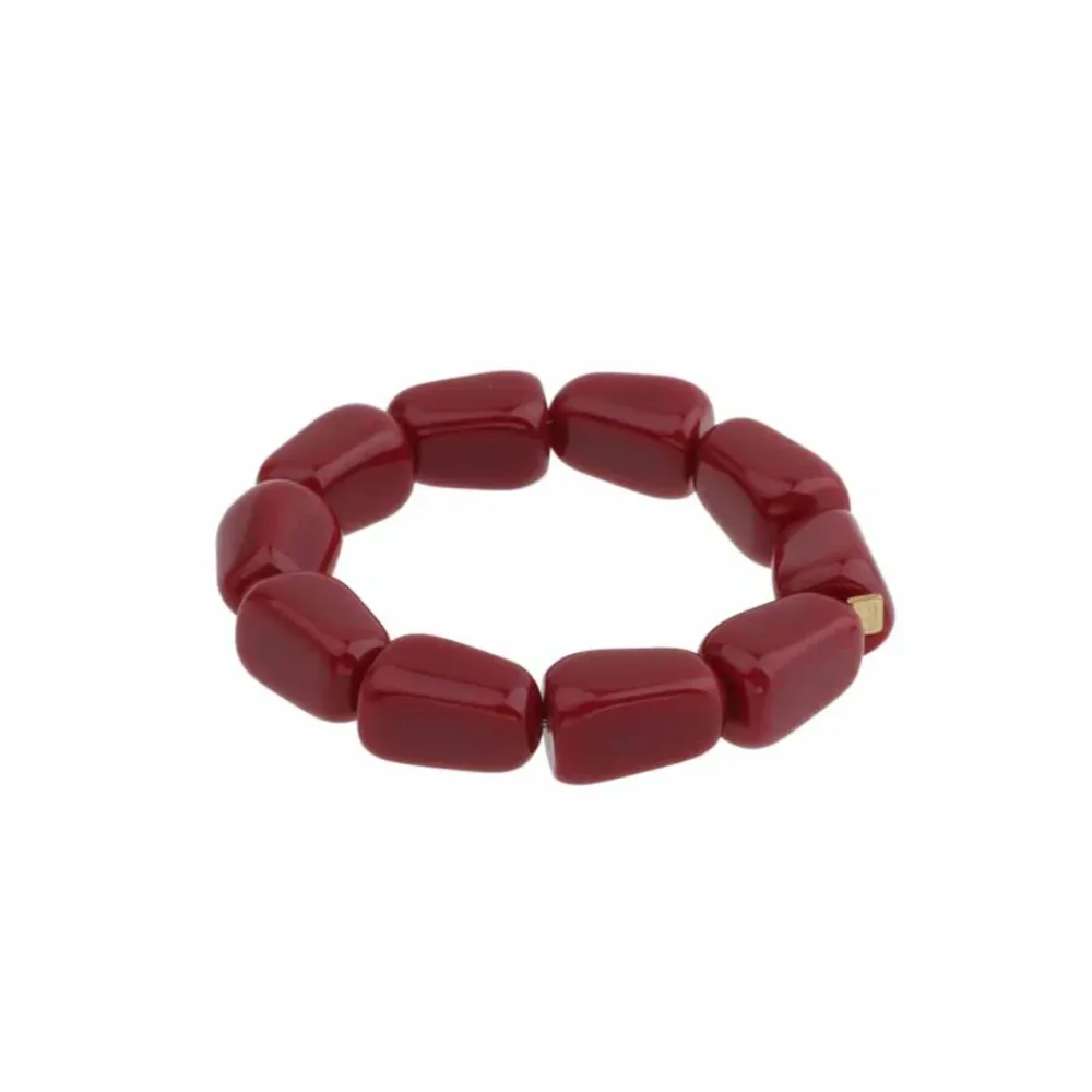 Armbandje kralen - Donker rood Plekconceptstore