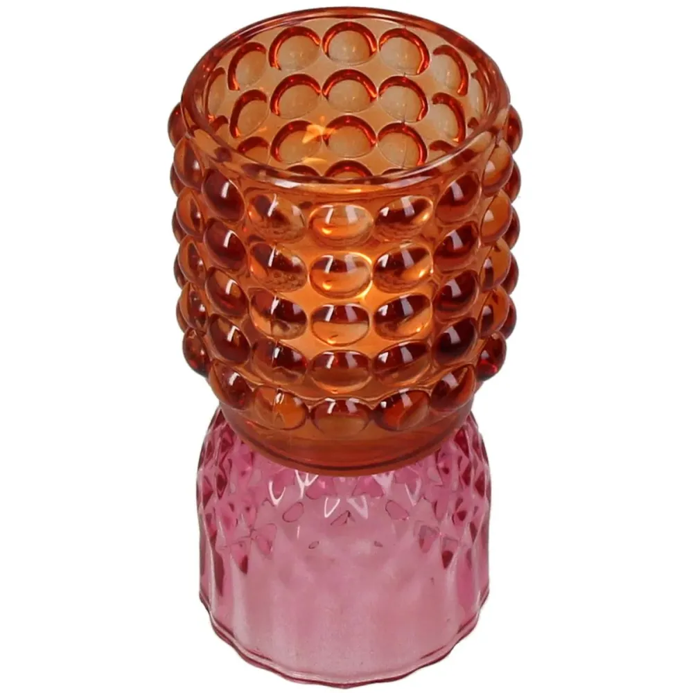 Bubbel Kandelaar - Roze/Oranje Plekconceptstore