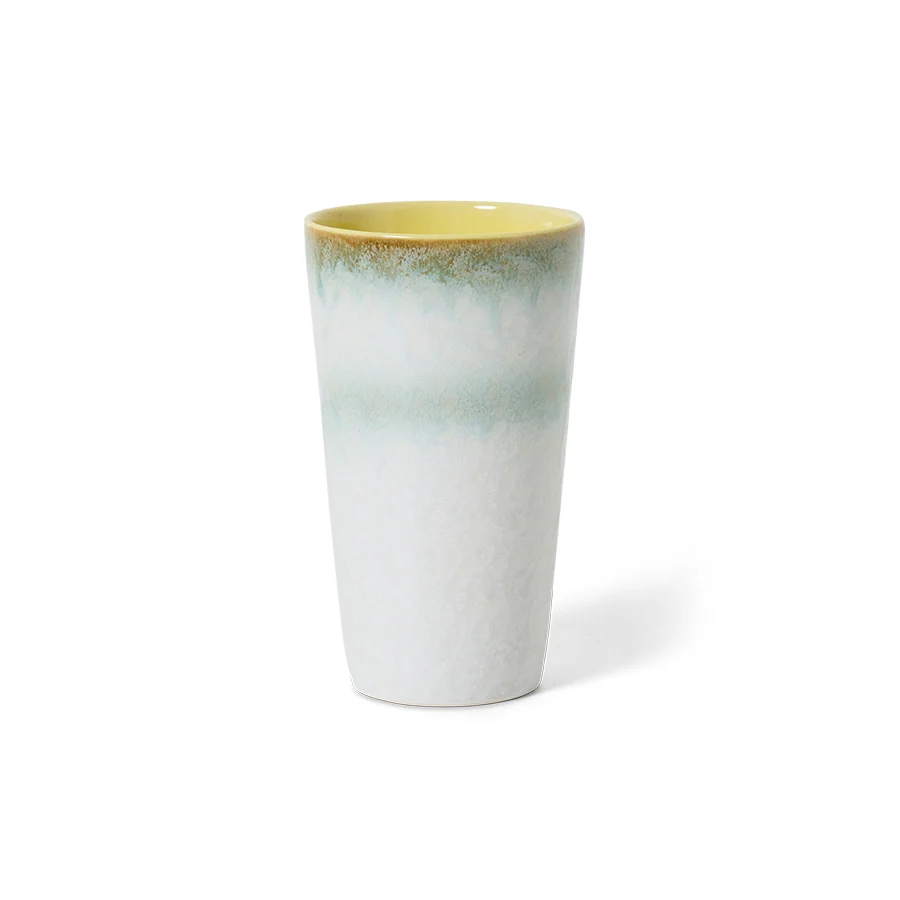 Hkliving 70s ceramics: latte mug Petal Plekconceptstore