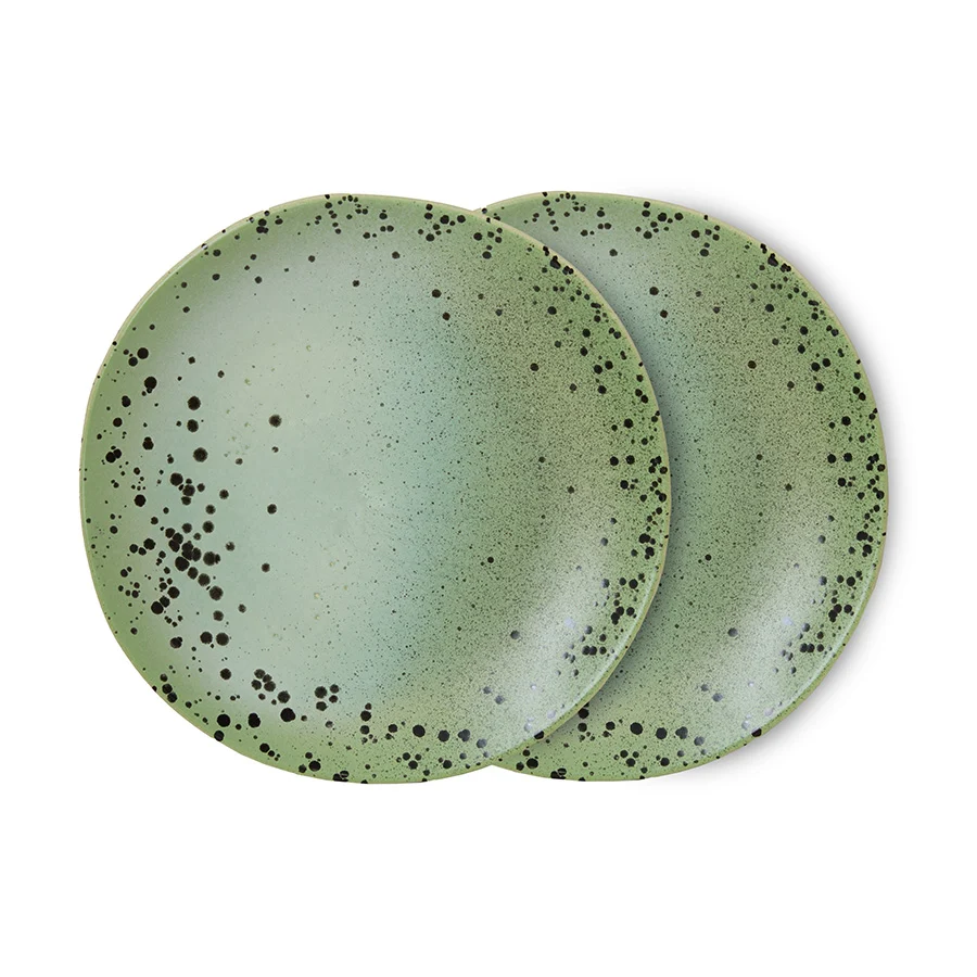 Hkliving 70s ceramics: side plates (set 2) - Fleck Plekconceptstore