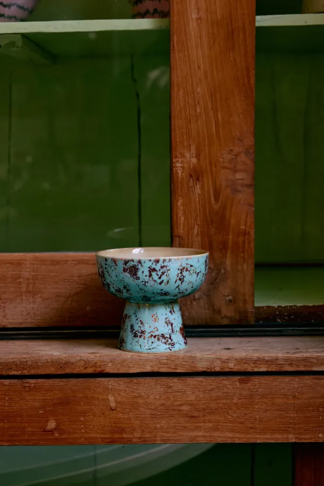 Hkliving 70s ceramics: Tapas bowl on base S - Patina Plekconceptstore