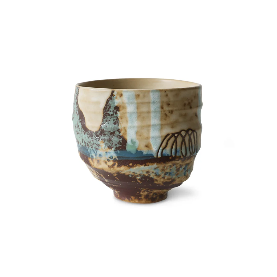 Hkliving - Artist ceramics coffee cup - Scratched Plekconceptstore