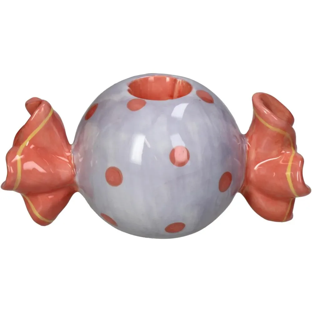 Kaarsenstandaard Candy - Oranje/paars Plekconceptstore