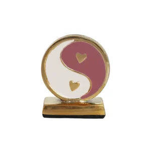 Kaarthouder Messing Yinyang Paars/Wit - All luck world Plekconceptstore