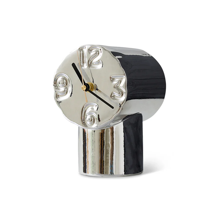 HK Living - Retro ceramic clock chrome Plekconceptstore