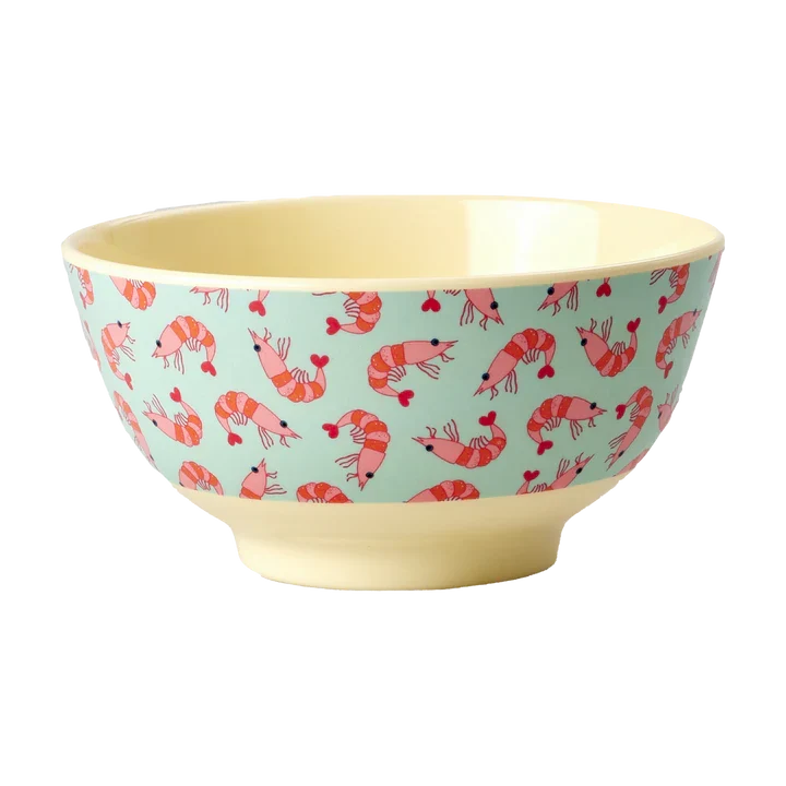 Melamine Bowl Medium - Shrimp print Plekconceptstore