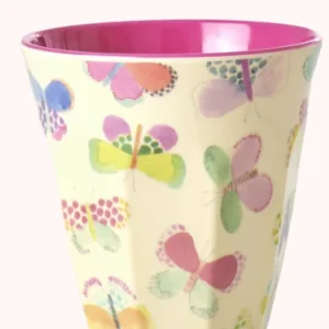 Melamine cup medium - Rice Butterfly print Plekconceptstore