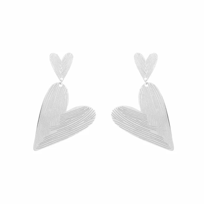 Oorbellen hartje - Zilver Plekconceptstore