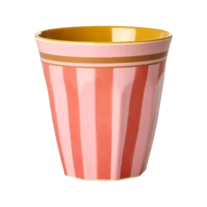 Rice - Medium Beker Organic Stripes Plekconceptstore