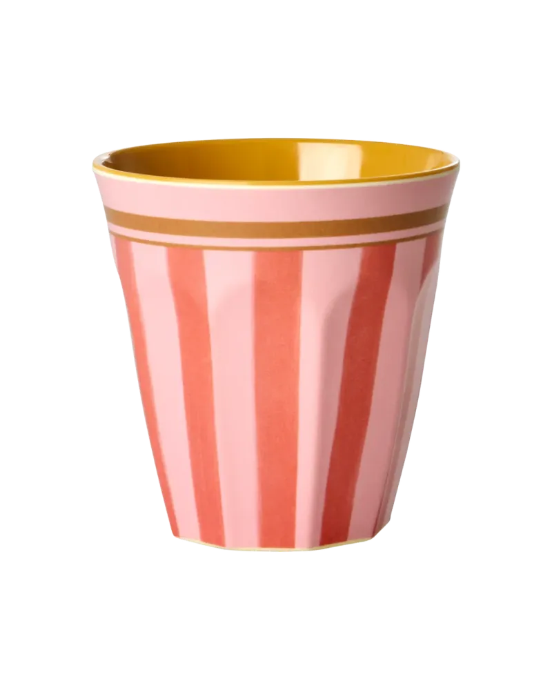 Rice - Medium Beker Organic Stripes Plekconceptstore