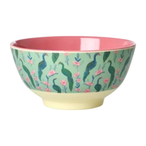 Rice - Melamine Bowl Medium - Peacock Power Plekconceptstore