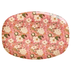 Rice - Melamine Rectangular Plate Alison Flower print Plekconceptstore