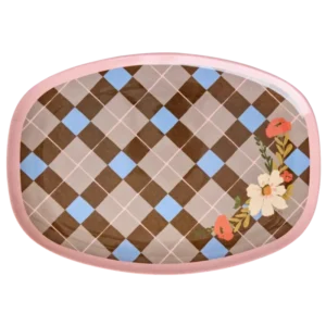 Rice - Melanine plate Gorgeous Tile print Plekconceptstore