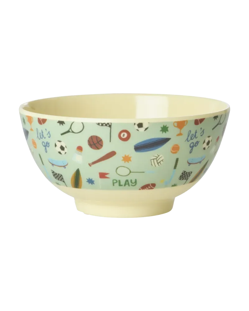 Rice - Middelgroot Kinderschaaltje - Licht groen - Sportprint Plekconceptstore