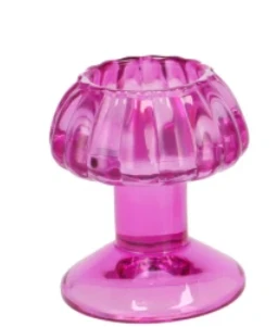 Waxinelichthouder mushroom - Fuchsia roze Plekconceptstore