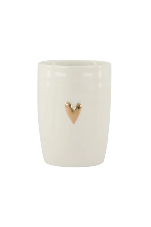 Zusss - Koffiemok hartje - Wit/goud Plekconceptstore