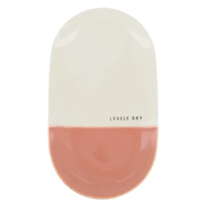 Zusss Serveerschaal Lovely Day - Wit/Roze Plekconceptstore