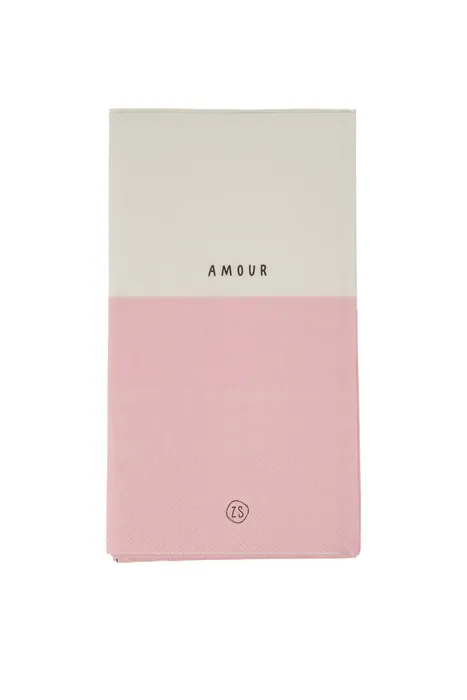 Zusss servetten - Amour roze Plekconceptstore