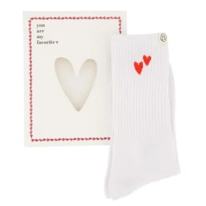 Zusss - Sokken doosje - Wit/rood Plekconceptstore