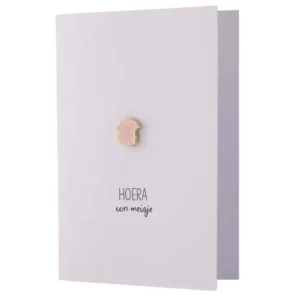 Zusss Wenskaart Hoera een meisje Broche Plekconceptstore