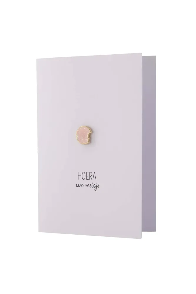 Zusss Wenskaart Hoera een meisje Broche Plekconceptstore